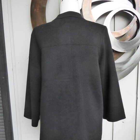 Melanie Lynne Black Dress Cardigan with gold detail, Size Lg. - Picture 6 of 6